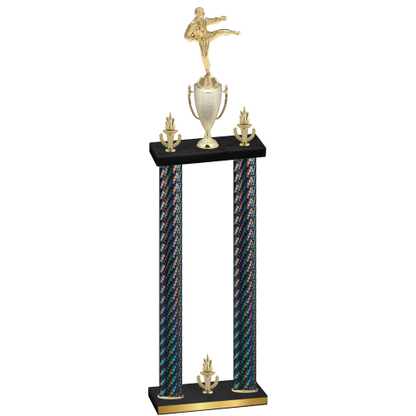 Double Black Carbon Fiber Victory Karate Trophy
