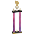 Double Pink Carbon Fiber First Place Tennis Trophy