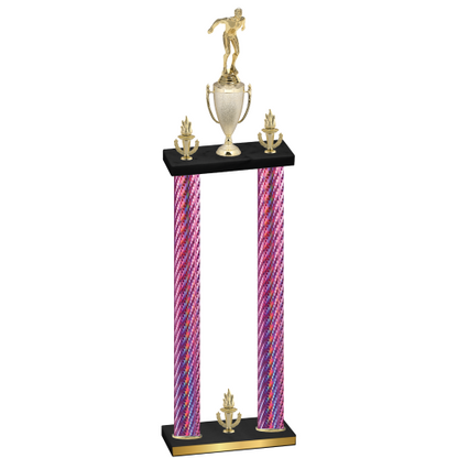 Double Pink Carbon Fiber Victory Swimming Trophy