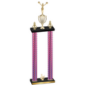 Double Pink Carbon Fiber Third Place Cheerleading Trophy