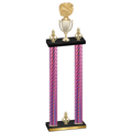 Double Pink Carbon Fiber Victory Cheerleading Trophy