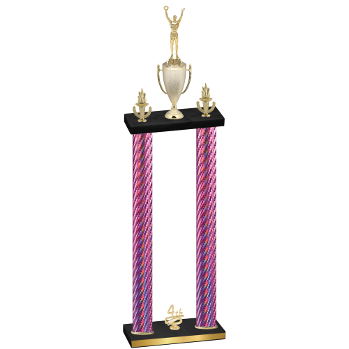 Double Pink Carbon Fiber Fourth Place Victory Trophy