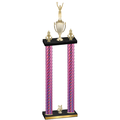 Double Pink Carbon Fiber Year Victory Trophy