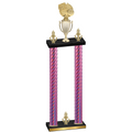 Double Pink Carbon Fiber Victory Basketball Trophy