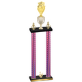 Double Pink Carbon Fiber Second Place Pickleball Trophy