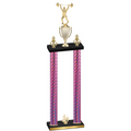 Double Pink Carbon Fiber Fourth Place Weights Trophy