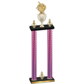 Double Pink Carbon Fiber Victory Baseball Trophy