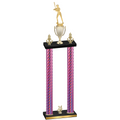 Double Pink Carbon Fiber Year Softball Trophy