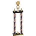 Double Flag USA Second Place Soccer Trophy