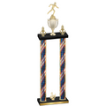 Double Flag USA Third Place Running Trophy