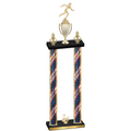 Double Flag USA Second Place Running Trophy