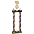 Double Flag USA Third Place Running Trophy