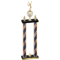 Double Flag USA Third Place Tennis Trophy