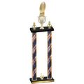 Double Flag USA Second Place Football Trophy