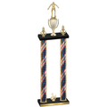 Double Flag USA Third Place Wrestling Trophy