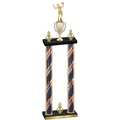 Double Flag USA Victory Volleyball Trophy