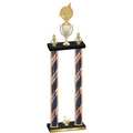 Double Flag USA Second Place Volleyball Trophy