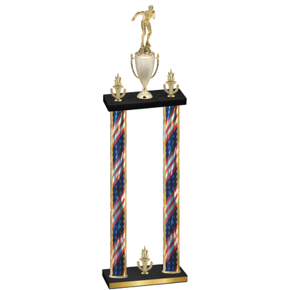 Double Flag USA Victory Swimming Trophy
