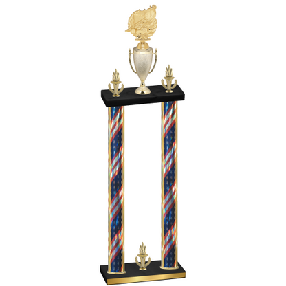 Double Flag USA Victory Swimming Trophy