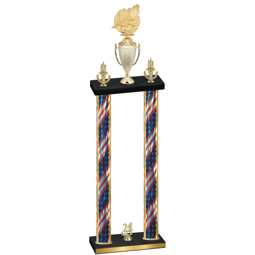 Double Flag USA Year Swimming Trophy