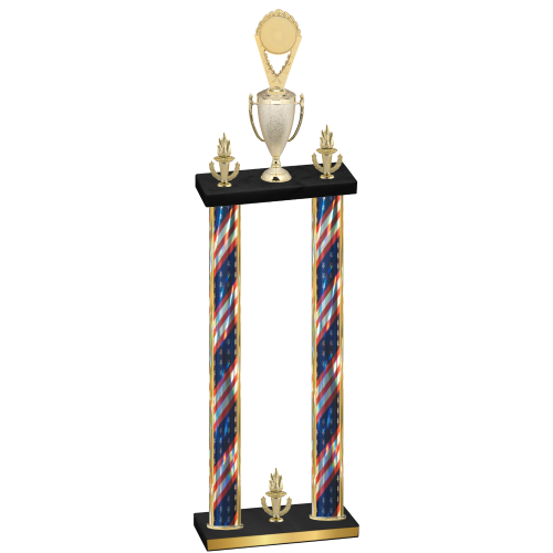Double Flag USA Victory Insert Trophy