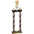 Double Flag USA Third Place Cheerleading Trophy