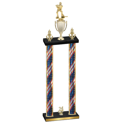 Double Flag USA Year Hockey Trophy