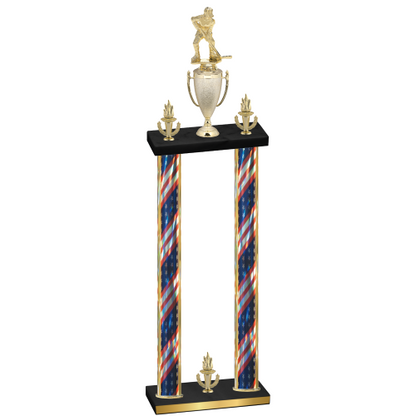 Double Flag USA Victory Hockey Trophy