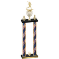 Double Flag USA Fourth Place Lacrosse Trophy