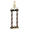 Double Flag USA Year Lacrosse Trophy