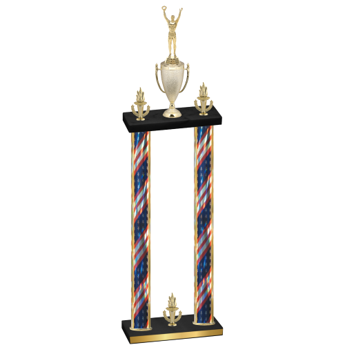 Double Flag USA Victory Victory Trophy