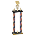 Double Flag USA Fourth Place Basketball Trophy