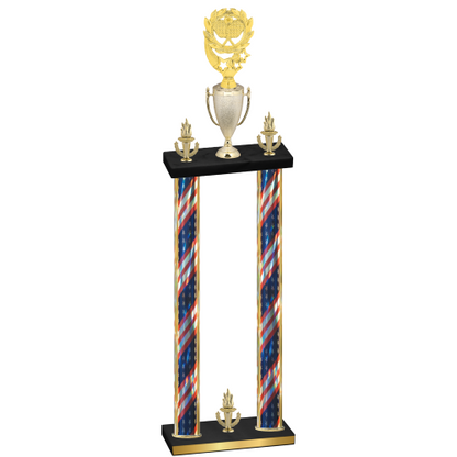 Double Flag USA Victory Pickleball Trophy