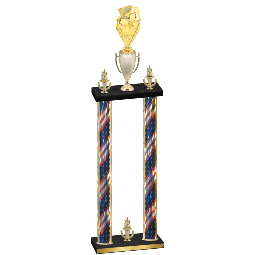 Double Flag USA Victory Pickleball Trophy