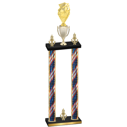 Double Flag USA Victory Pickleball Trophy
