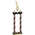 Double Flag USA Fourth Place Basketball Trophy