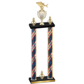 Double Flag USA Victory Fishing Trophy