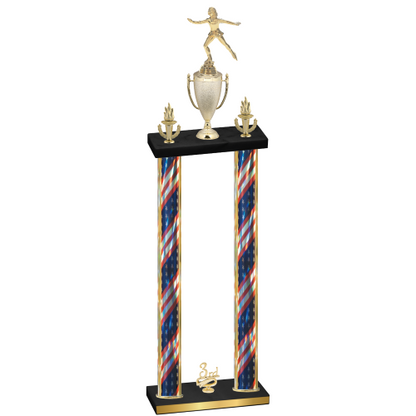 Double Flag USA Third Place Skater Trophy