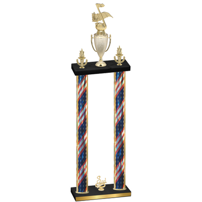 Double Flag USA Third Place Music Trophy