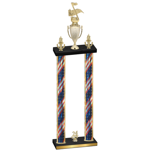 Double Flag USA Year Music Trophy