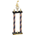 Double Flag USA Second Place Golf Trophy