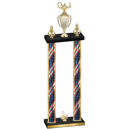 Double Flag USA Second Place Academics Trophy