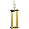 Double Gold Carbon Fiber First Place Football Trophy