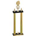 Double Gold Carbon Fiber First Place Soccer Trophy