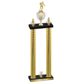Double Gold Carbon Fiber Year Rugby Trophy