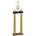 Double Gold Carbon Fiber Third Place Running Trophy
