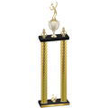 Double Gold Carbon Fiber Second Place Tennis Trophy
