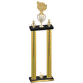 Double Gold Carbon Fiber Second Place Tennis Trophy