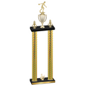 Double Gold Carbon Fiber Third Place Bowling Trophy