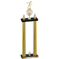 Double Gold Carbon Fiber Year Bowling Trophy